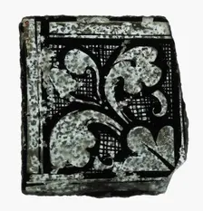 Glass Fragment, French, 13th century. Creator: Unknown