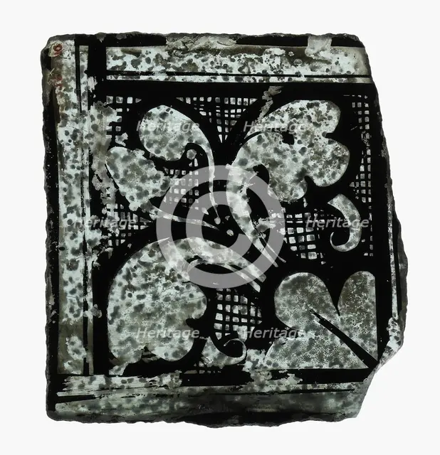 Glass Fragment, French, 13th century. Creator: Unknown.