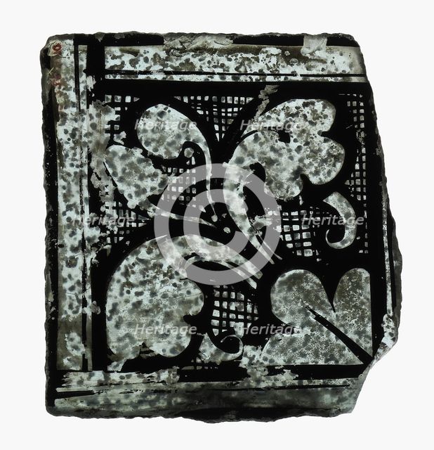 Glass Fragment, French, 13th century. Creator: Unknown.