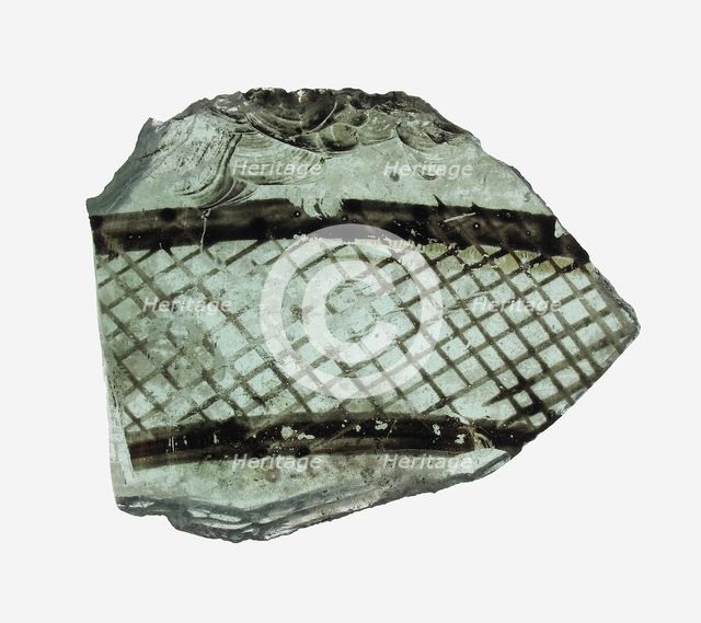 Glass Fragment, French, 13th century. Creator: Unknown.