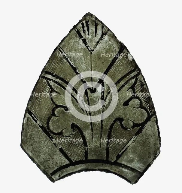 Glass Fragment, French, 13th century. Creator: Unknown.