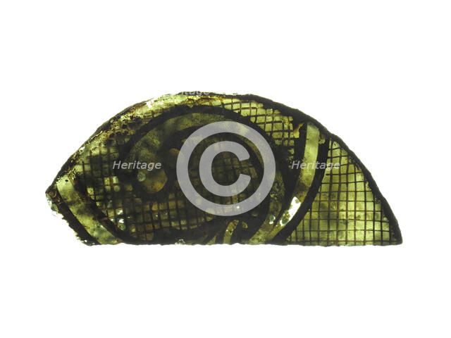 Glass Fragment, French, 13th century. Creator: Unknown.