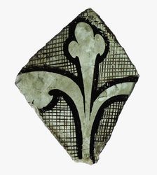 Glass Fragment, French, 13th century. Creator: Unknown