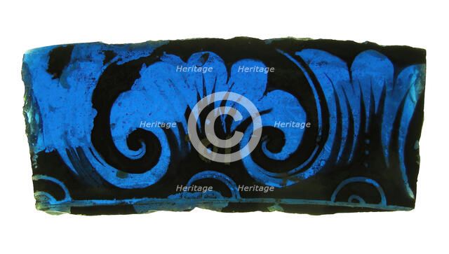 Glass Fragment, French, 13th century. Creator: Unknown.