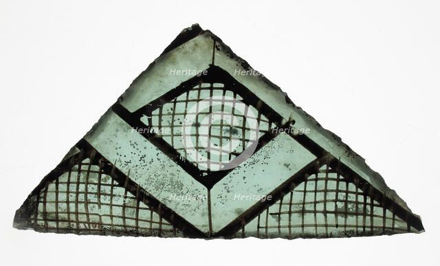Glass Fragment, French or British, 13th-14th century. Creator: Unknown.