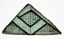 Glass Fragment, French or British, 13th-14th century. Creator: Unknown