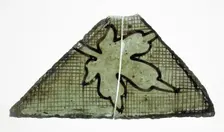 Glass Fragment, French or British, 14th century. Creator: Unknown