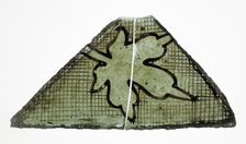 Glass Fragment, French or British, 14th century. Creator: Unknown