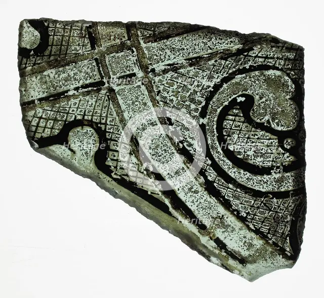 Glass Fragment, French or British, ca.1300. Creator: Unknown.