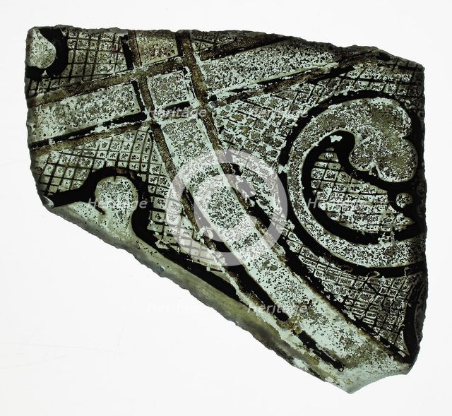 Glass Fragment, French or British, ca.1300. Creator: Unknown.