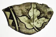 Glass Fragment, French or British, ca.1300. Creator: Unknown
