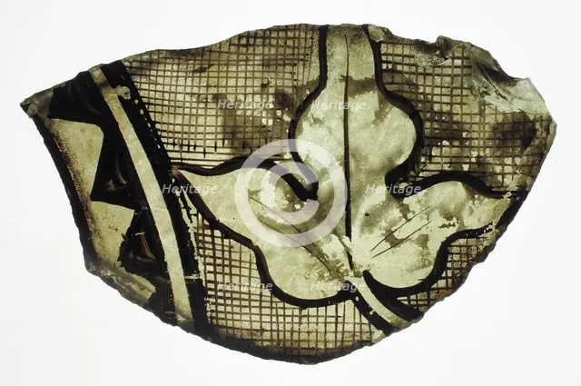 Glass Fragment, French or British, ca.1300. Creator: Unknown.