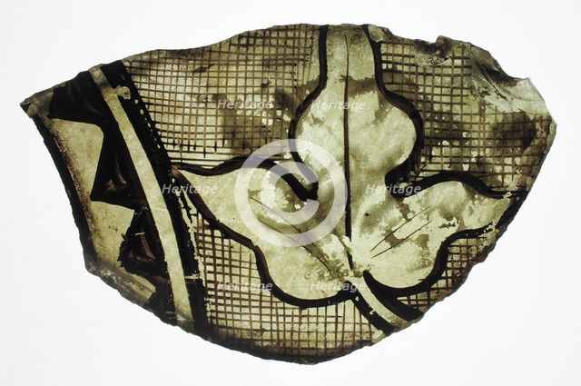 Glass Fragment, French or British, ca.1300. Creator: Unknown.