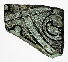 Glass Fragment, French or British, ca.1300. Creator: Unknown