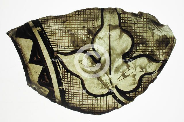 Glass Fragment, French or British, ca.1300. Creator: Unknown.