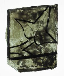 Glass Fragment, French or British, early 14th century. Creator: Unknown