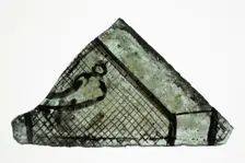 Glass Fragment, French or British, early 14th century. Creator: Unknown