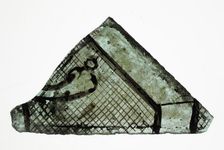 Glass Fragment, French or British, early 14th century. Creator: Unknown