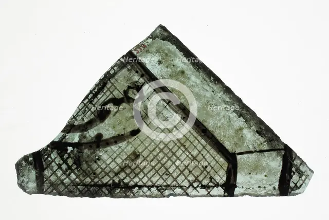 Glass Fragment, French or British, early 14th century. Creator: Unknown.