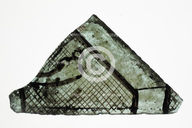 Glass Fragment, French or British, early 14th century. Creator: Unknown.