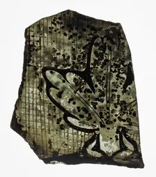 Glass Fragment, French or British, early 14th century. Creator: Unknown