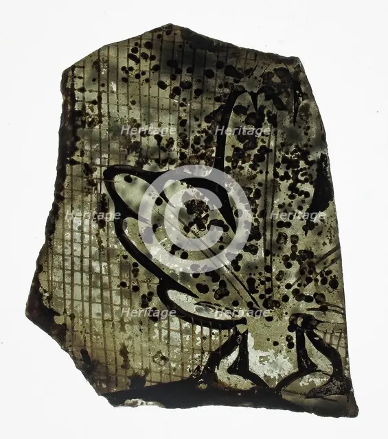 Glass Fragment, French or British, early 14th century. Creator: Unknown.