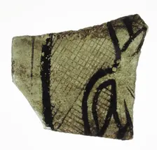 Glass Fragment, French or British, early 14th century. Creator: Unknown