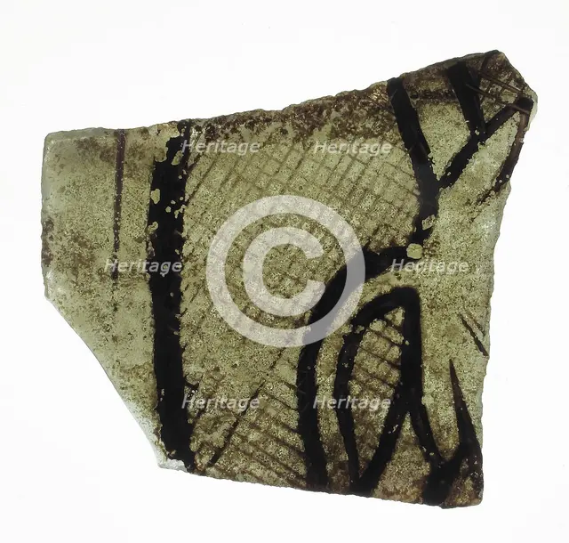 Glass Fragment, French or British, early 14th century. Creator: Unknown.