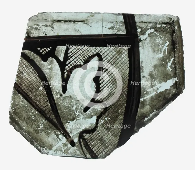 Glass Fragment, French or British, late 13th century. Creator: Unknown.