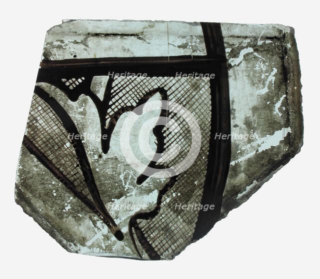 Glass Fragment, French or British, late 13th century. Creator: Unknown.