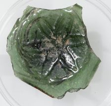Glass Fragment with Pressed Flower, Coptic, 4th-early 5th century. Creator: Unknown