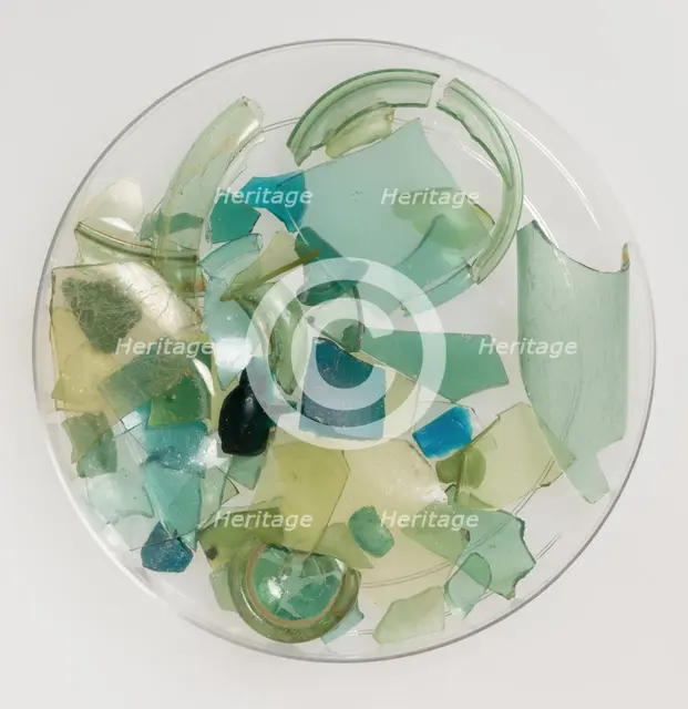 Glass Fragments, Coptic, 4th-7th century. Creator: Unknown.