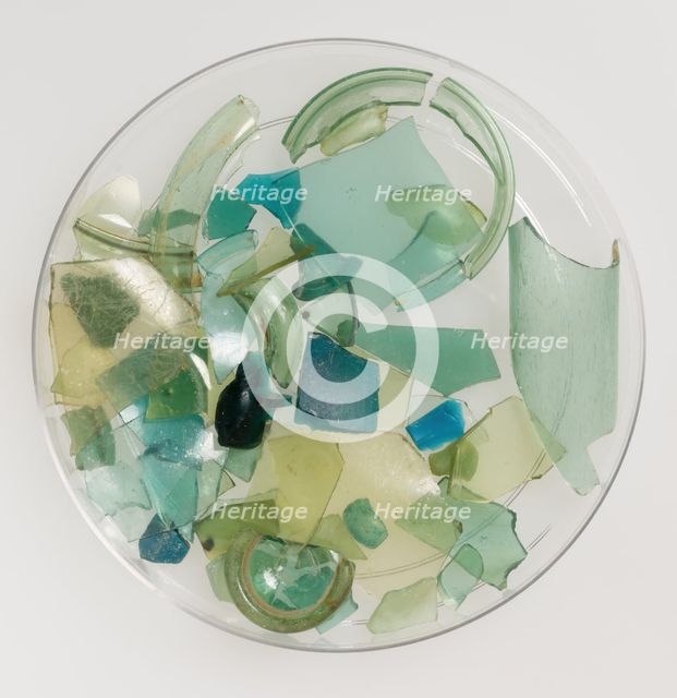 Glass Fragments, Coptic, 4th-7th century. Creator: Unknown.
