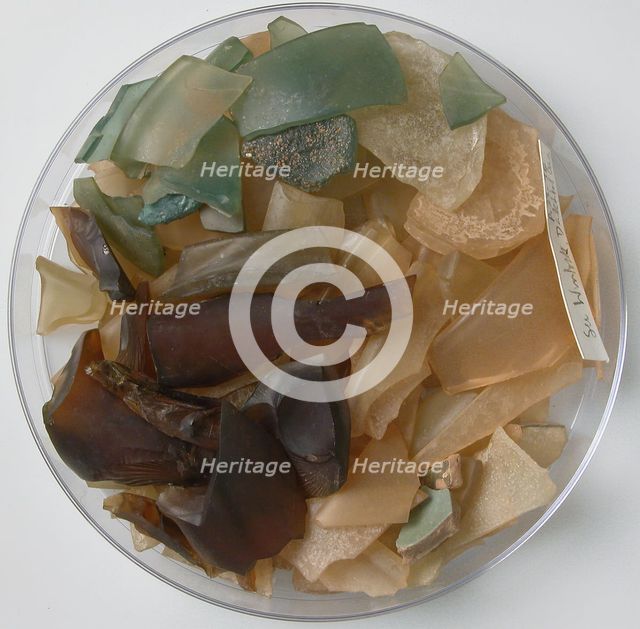 Glass Fragments, Coptic, 4th-7th century. Creator: Unknown.