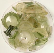 Glass Fragments, Coptic, 4th-7th century. Creator: Unknown