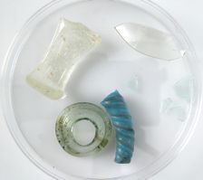 Glass Fragments, Coptic, 4th-7th century. Creator: Unknown
