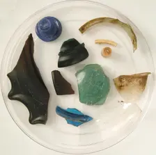 Glass Fragments, Coptic, 4th-7th century. Creator: Unknown