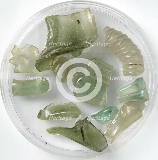 Glass Fragments, Coptic, 4th-7th century. Creator: Unknown.