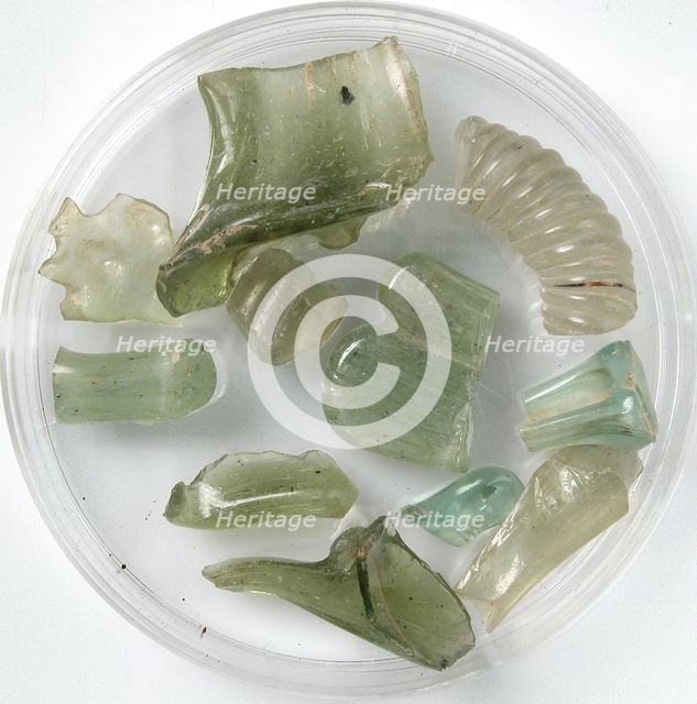 Glass Fragments, Coptic, 4th-7th century. Creator: Unknown.