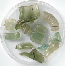 Glass Fragments, Coptic, 4th-7th century. Creator: Unknown
