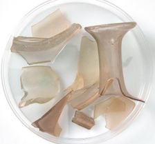 Glass Fragments, Coptic, 4th-7th century. Creator: Unknown