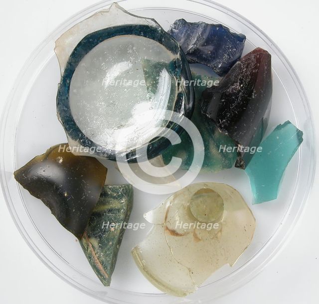 Glass Fragments, Coptic, 4th-7th century. Creator: Unknown.