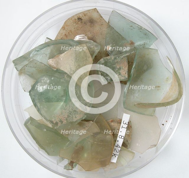 Glass Fragments, Coptic, 4th century. Creator: Unknown.