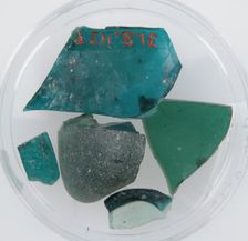 Glass Fragments, Coptic, 4th century. Creator: Unknown