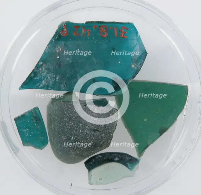 Glass Fragments, Coptic, 4th century. Creator: Unknown.