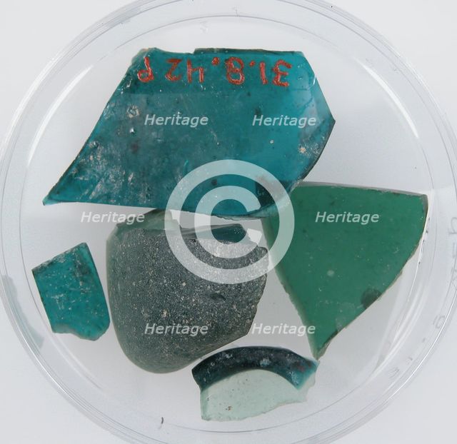 Glass Fragments, Coptic, 4th century. Creator: Unknown.