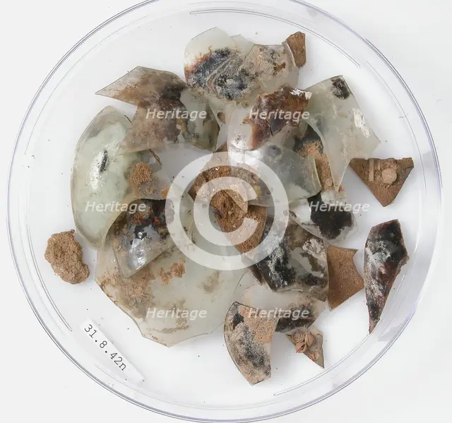 Glass Fragments, Coptic, 4th century. Creator: Unknown.