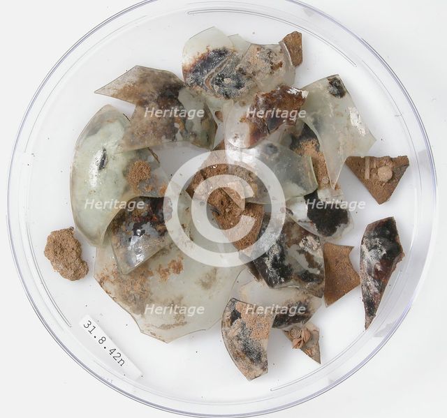 Glass Fragments, Coptic, 4th century. Creator: Unknown.