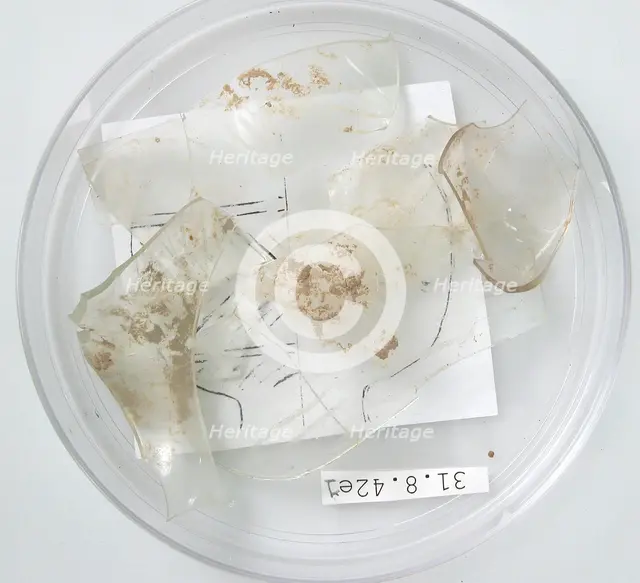 Glass Fragments, Coptic, 4th century. Creator: Unknown.
