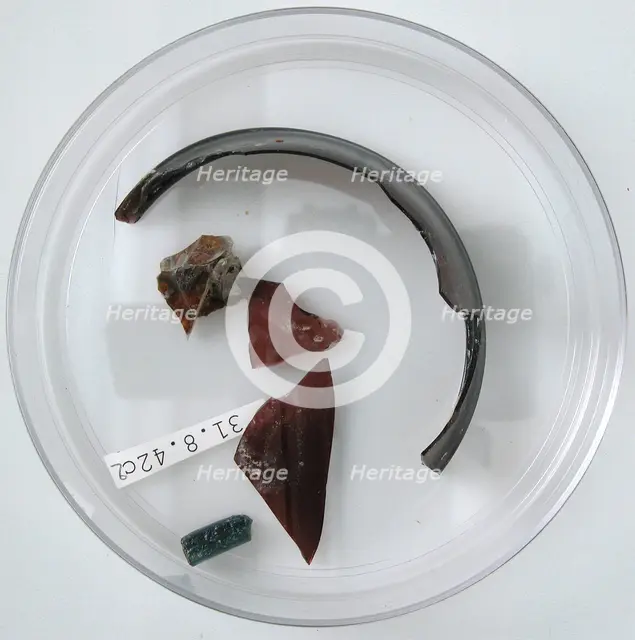 Glass Fragments, Coptic, 4th century. Creator: Unknown.